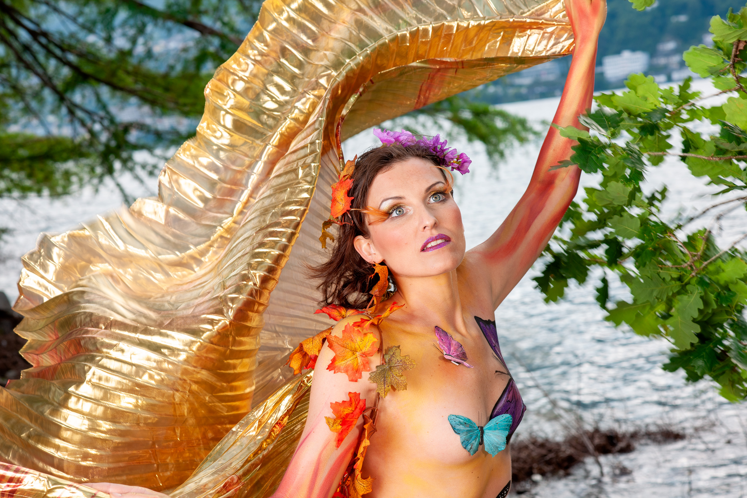 Progetto farfalle body painting sulle isole di brissago 2012 5